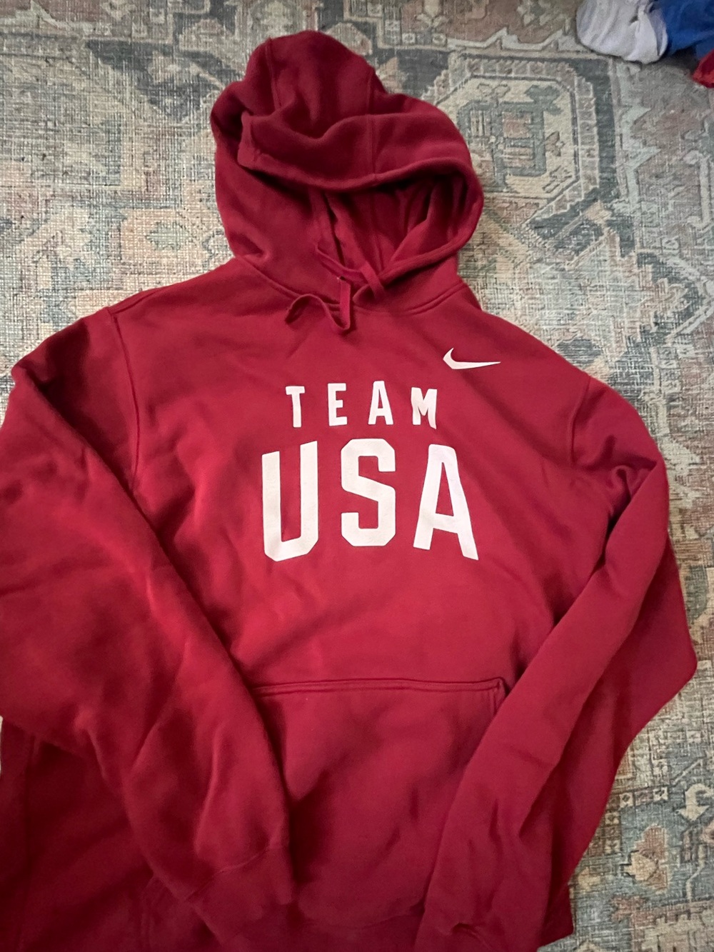 Nike Red Team USA Crewneck Hoodie